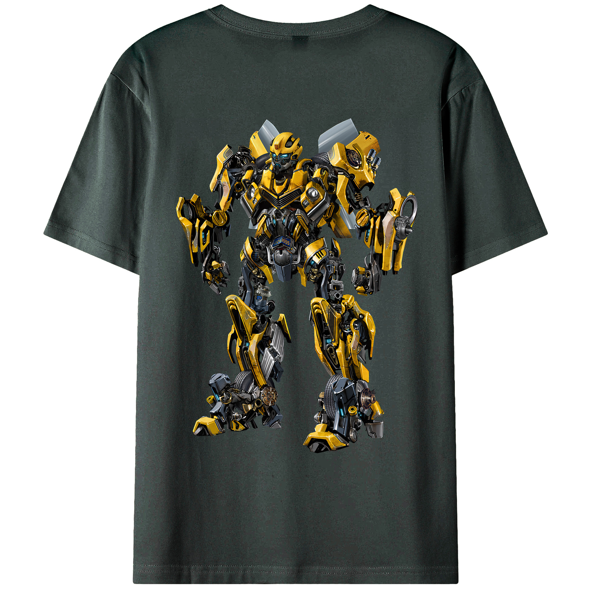（画像用） Transformers トランスフォーマー 綿100％ メンズ半袖Tシャツ（バックプリント） 通気性